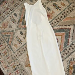 White zara low back midi dress. Size small. New with tags